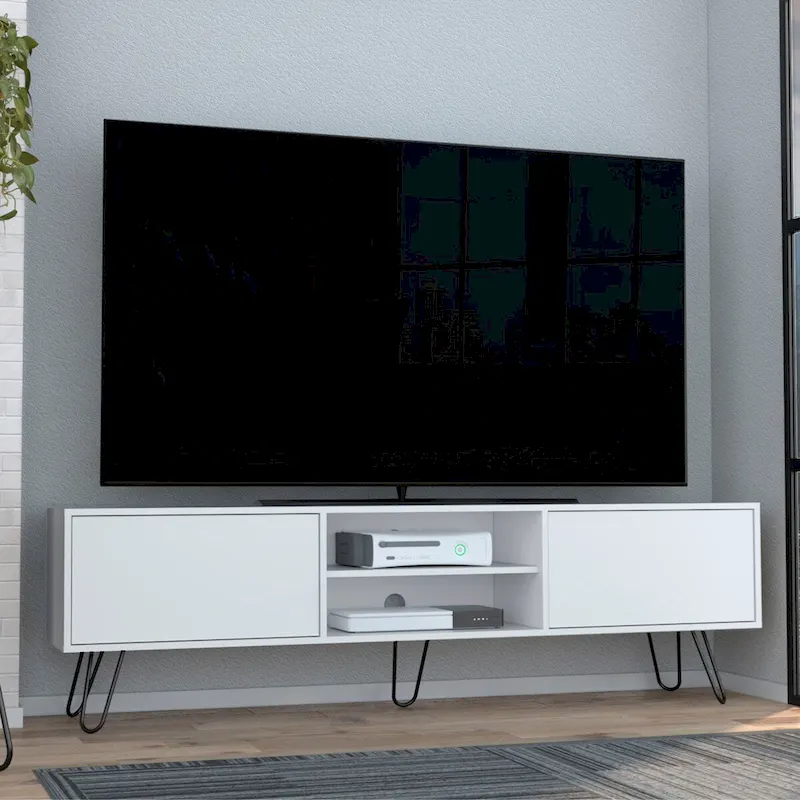 Vassel 2-Cabinet TV Stand Hairpin Legs