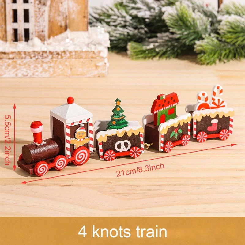 HULIANFU Merry Christmas Wooden Train Ornament Christmas Decoration For Home Santa Claus Gift Natal Navidad Noel  New Year Xmas Decor - Deanwangkt