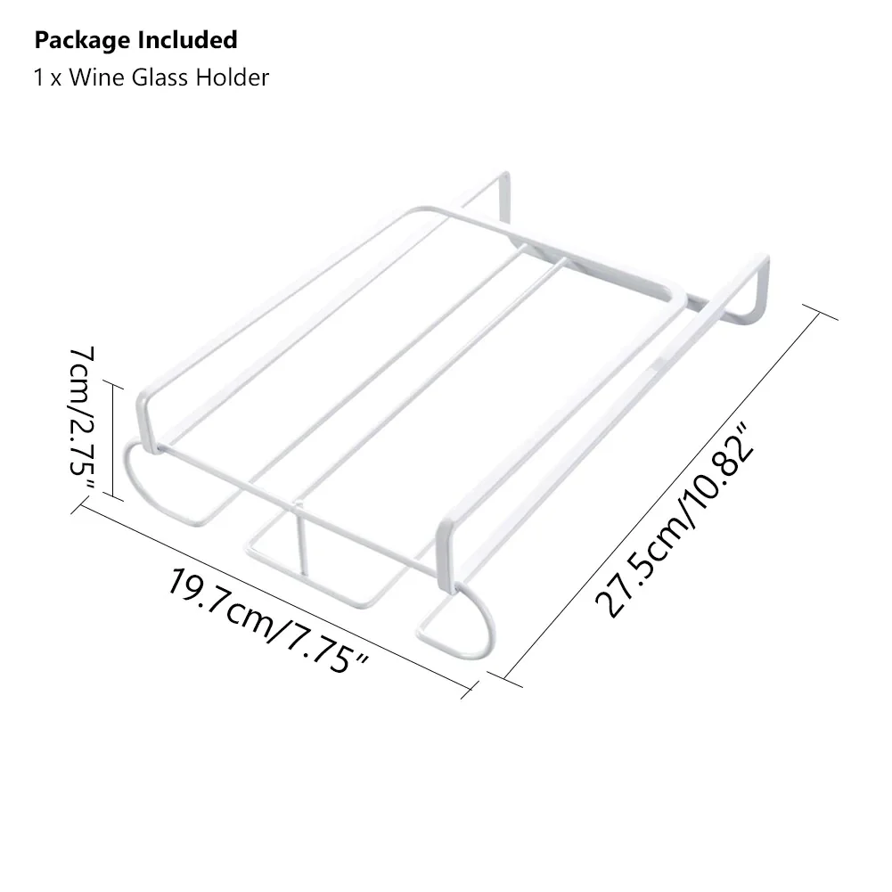 HULIANFU New Useful Stainless Steel Wine Rack Wine Glass Rack for Holder Glasses Storage Bar Kitchen 6-9 Cups Hanging Bar Hanger Shelf - Deanwangkt