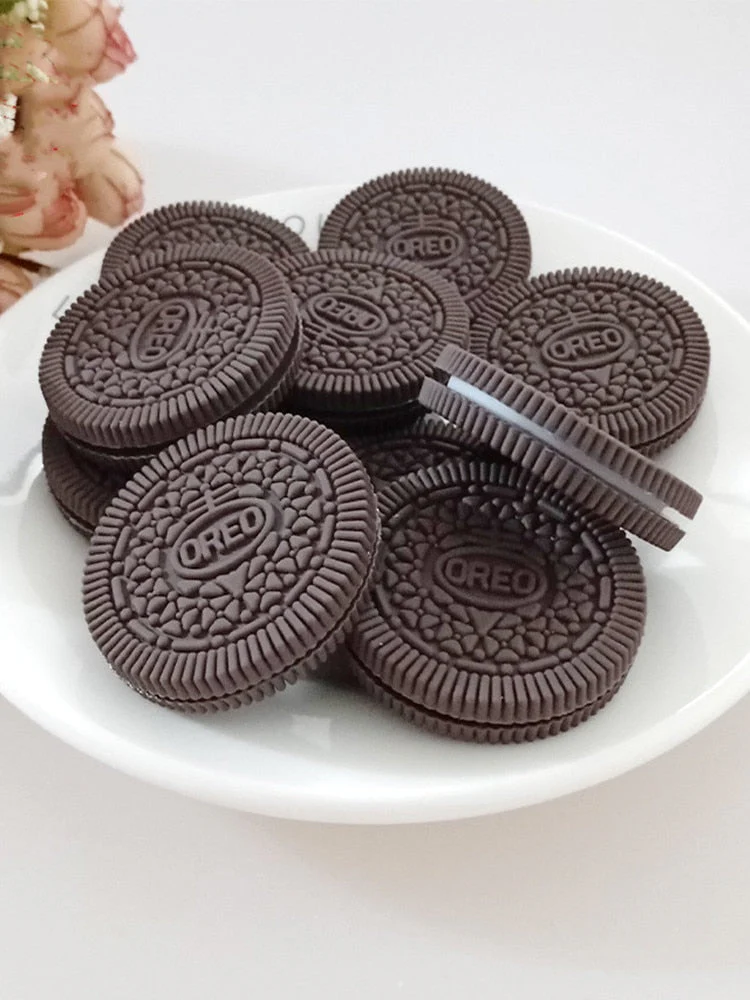 HULIANFU Simulation Oreo Cookies Fake Cake Artificial Food Model Children Photography Prop Bakery Decoration Wedding Party Home Decor - Deanwangkt