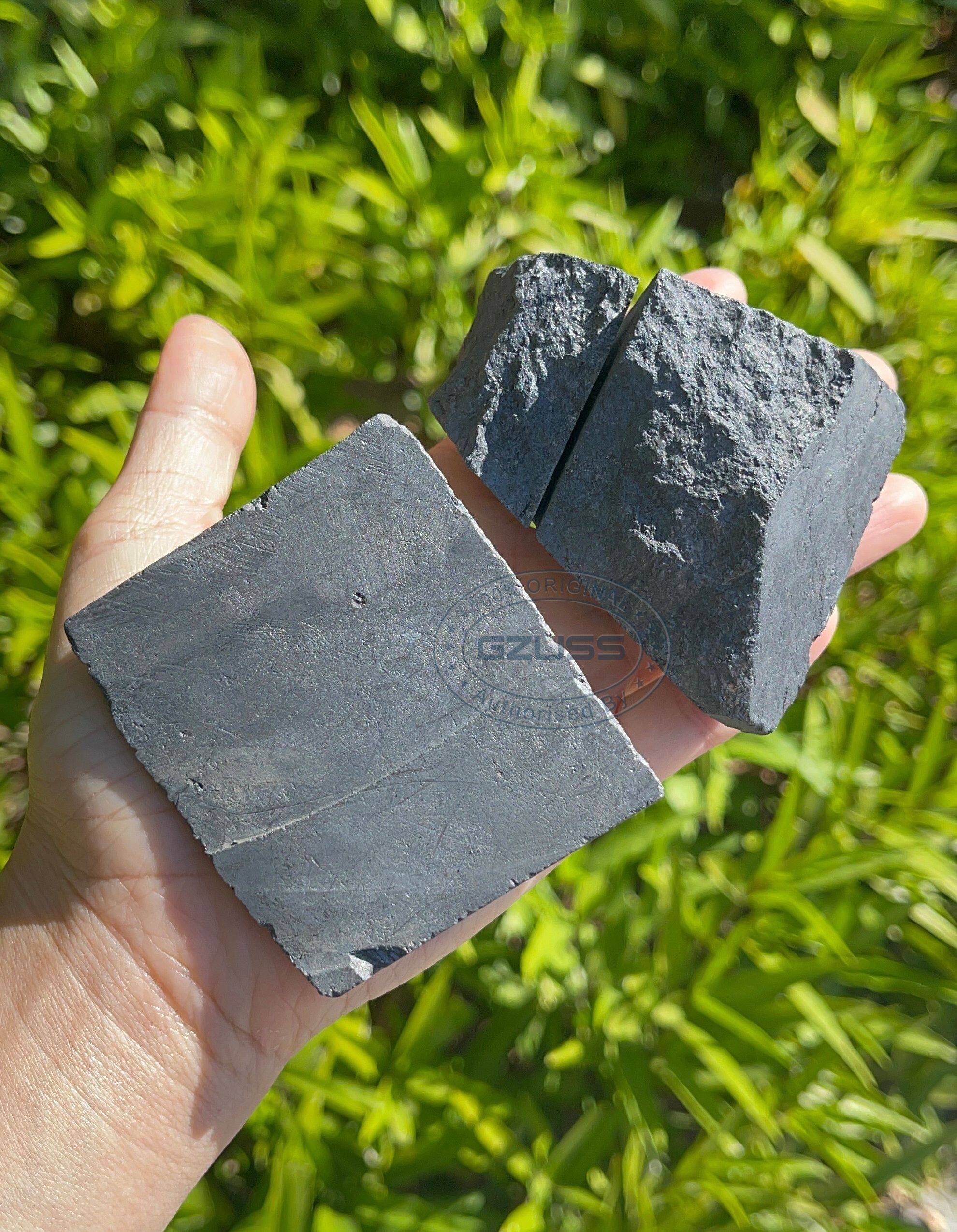 HULIANFU Raw Shungite Stone Raw Stones - Healing Crystals and Stones - Shungite Stone - Emf Protection Stones - Root Chakra Stones - Deanwangkt