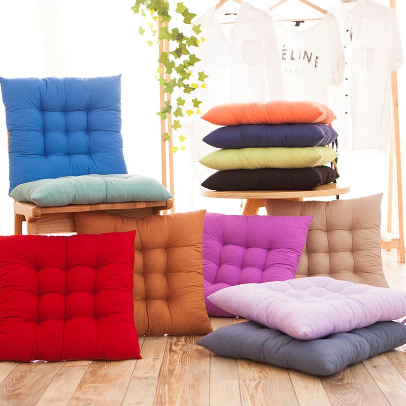 HULIANFU Winter Home Chair Cushion New Outdoor Thick Cushion Pad Office Dining Chair Mattress Pure Sofa Chair Back Pad Comfort Square - Deanwangkt