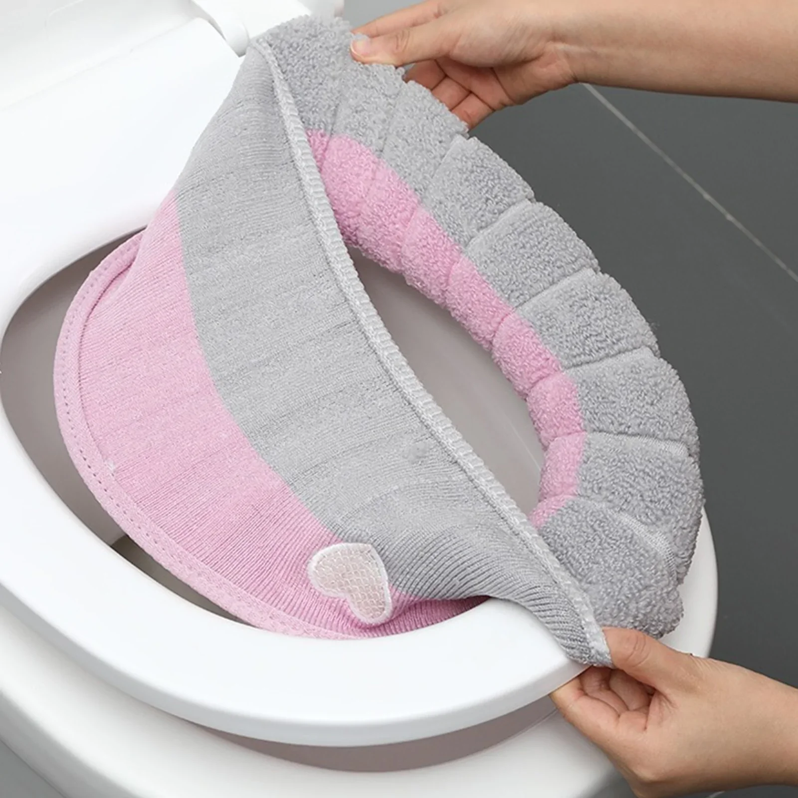 HULIANFU NEW Toilet Seat Mat Set Bathroom Universal Warm Soft Washable Closestool Mat Seat Case Winter Warmer Mat Pad Bidet Covers - Deanwangkt