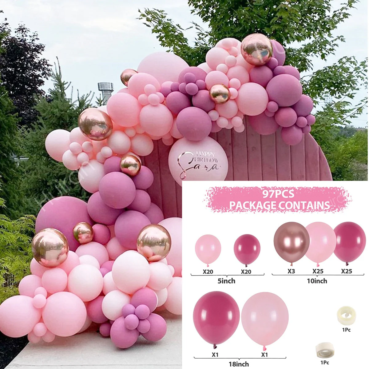 HULIANFU QIFU Macaron Balloons Garland Latex Ballons Arch Happy Birthday Party Decor Kids Adult Wedding Baloon Chain Baby Shower Balon - Deanwangkt