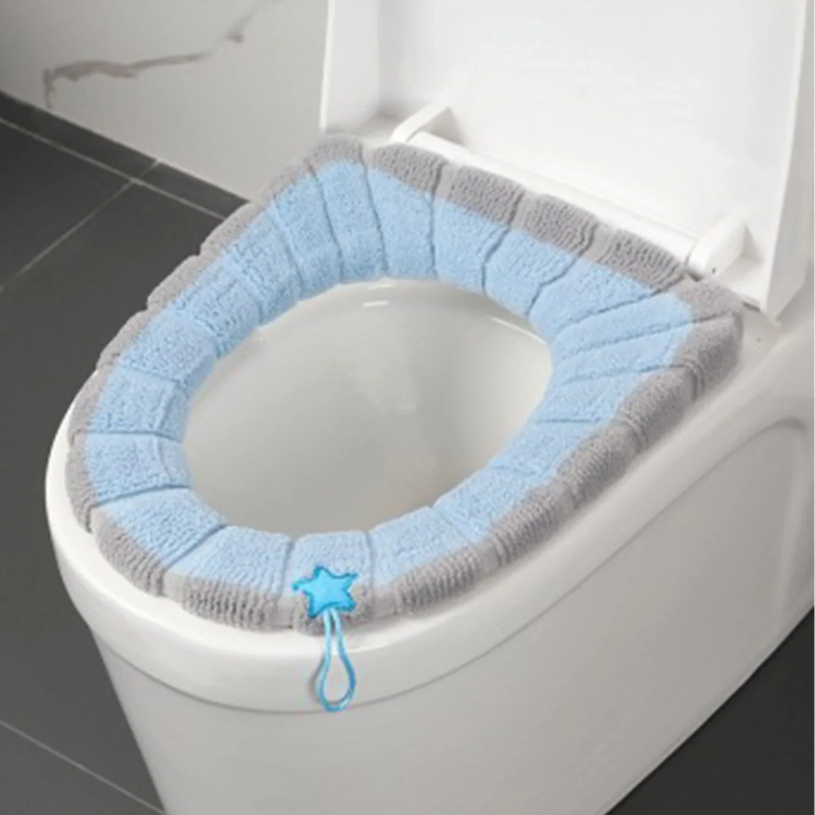 HULIANFU NEW Toilet Seat Mat Set Bathroom Universal Warm Soft Washable Closestool Mat Seat Case Winter Warmer Mat Pad Bidet Covers - Deanwangkt