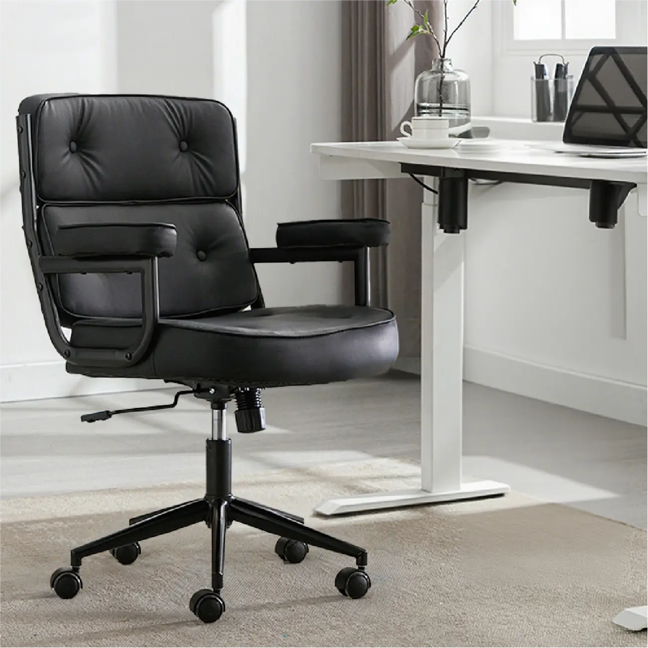 Modern Leather Adjustable Ergonomic Tilt Office Chair