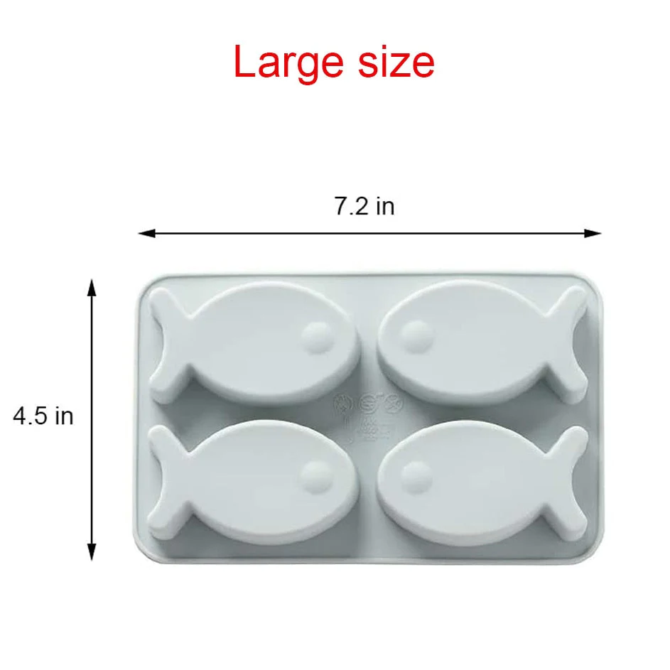 HULIANFU Silicone Molds for Soap Handmade Soap Mould Diy Round Cute Animal Fish Shape Making Soaps Candle Chocolate - Deanwangkt