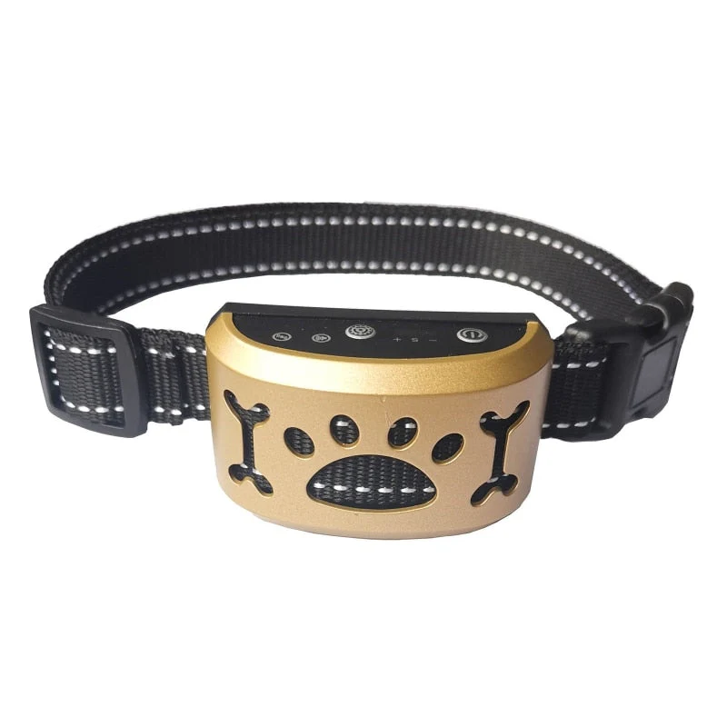 HULIANFU Rechargeable Dog Bark Collar Waterproof Pet Anti Bark Collar Stop Barking Device No Harm Control for Pet Dog Trainning Collars - Deanwangkt