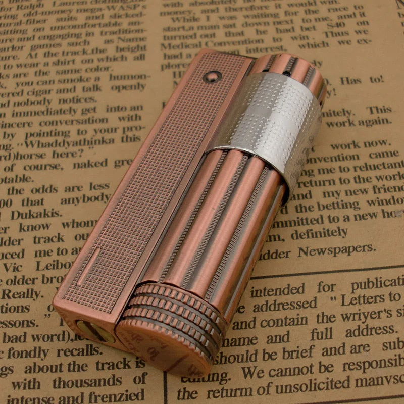 HULIANFU Retro Flint Lighter Grinding Wheel Classic Metal Flint Lighter Metal Petrol Windproof Portable Cigarette Lighter Gadgets For Man - Deanwangkt