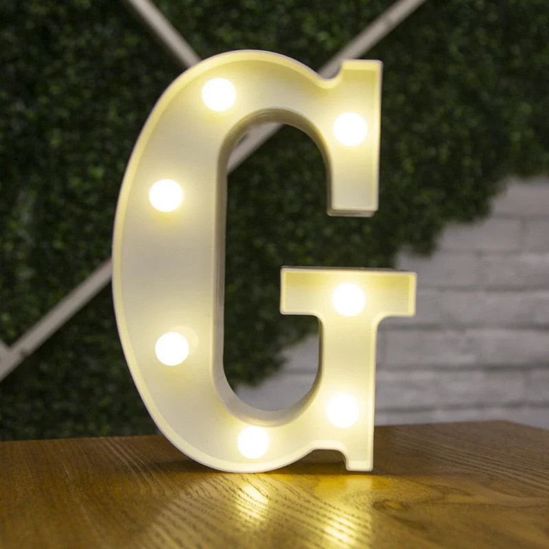 HULIANFU Luxury Alphabet Letter LED Lights Luminous Number Lamp  Battery Night Light for Home Wedding Birthday Christmas Party Decoration - Deanwangkt