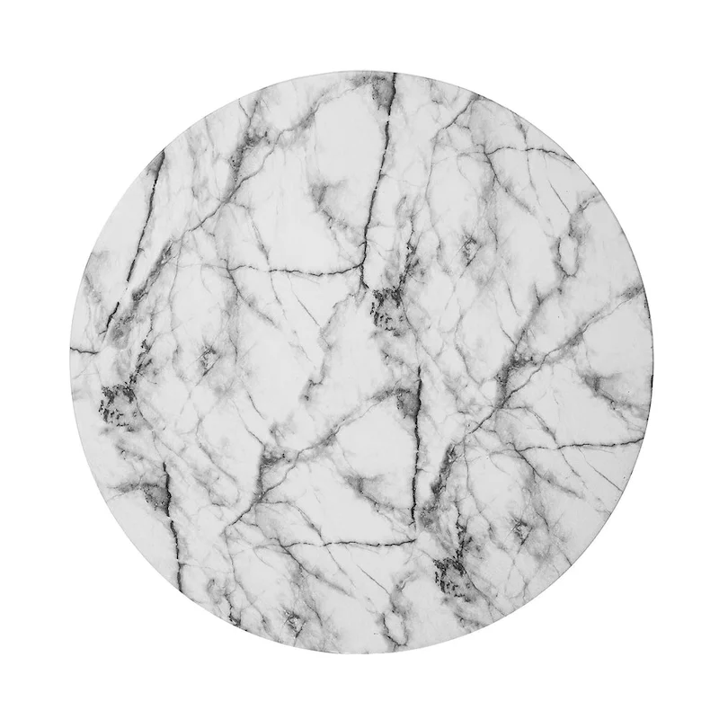 Glitzhome 20.75H Modern MGO Faux Marble Side Table