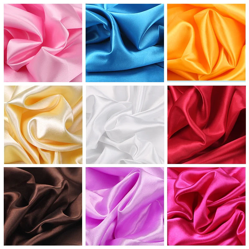 HULIANFU Satin Fabric Eight-heddle Imitation Silk Cloth 17 Colors Gift Box Lining Background Cloth Handmade DIY Accessories - Deanwangkt