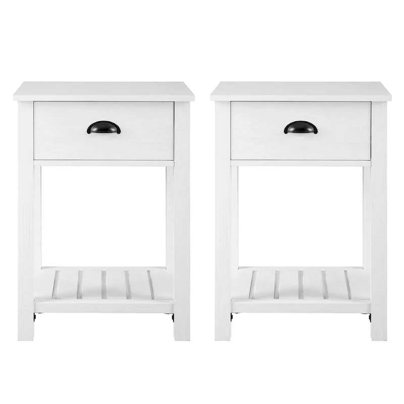Middlebrook One-Drawer Farmhouse Nightstand, Set of 2