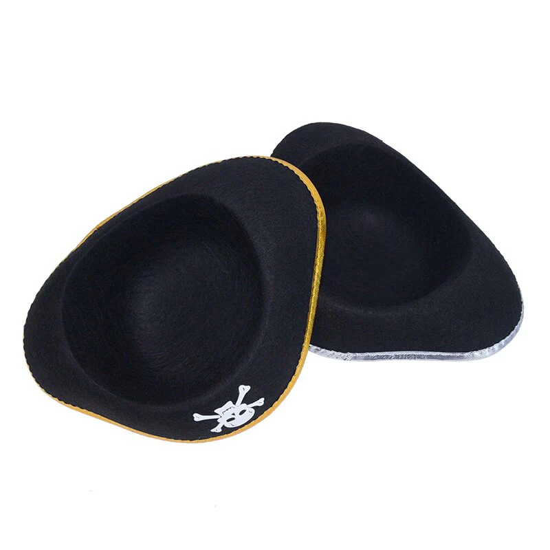 HULIANFU Print Skull Children / Adult Pirate Hat Cosplay Costume Cap Halloween Masquerade Party Performance Pirate Captain Hat Props - Deanwangkt