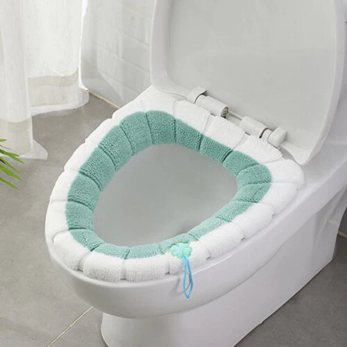 HULIANFU NEW Toilet Seat Mat Set Bathroom Universal Warm Soft Washable Closestool Mat Seat Case Winter Warmer Mat Pad Bidet Covers - Deanwangkt
