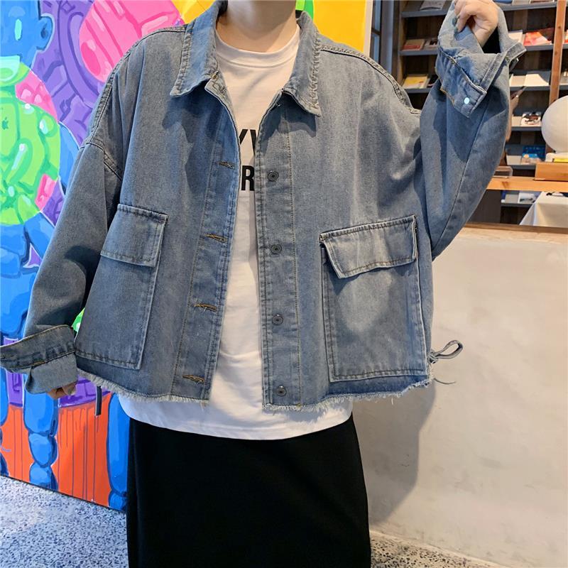 Hulianfu Basic Jackets Women Spring Chic Denim Harajuku Baggy Youth Female Short Outwear Korean Tassel All-match Preppy Girl Streetwear - Deanwangkt