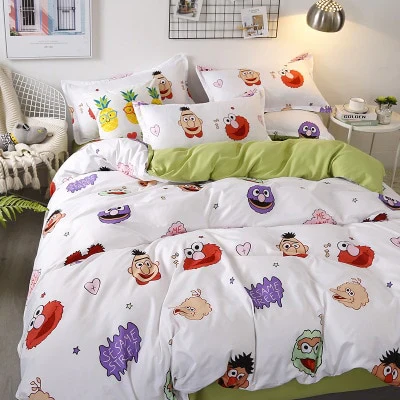 HULIANFU Nordic Style Pink Heart Bedding Set Cover Cute Bed Linens Duvet Cover Sheets and Pillowcases Queen King Size Home Textile Sets - Deanwangkt