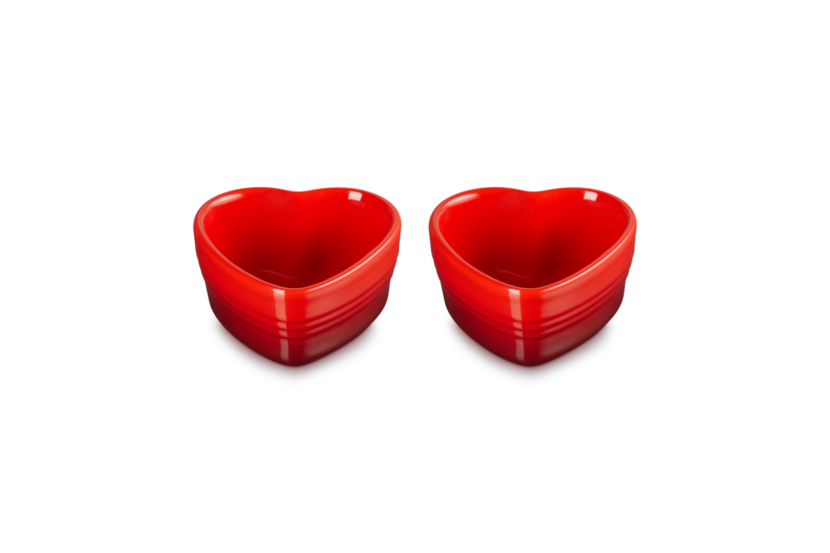 Stoneware Set of 2 Heart Ramekins
