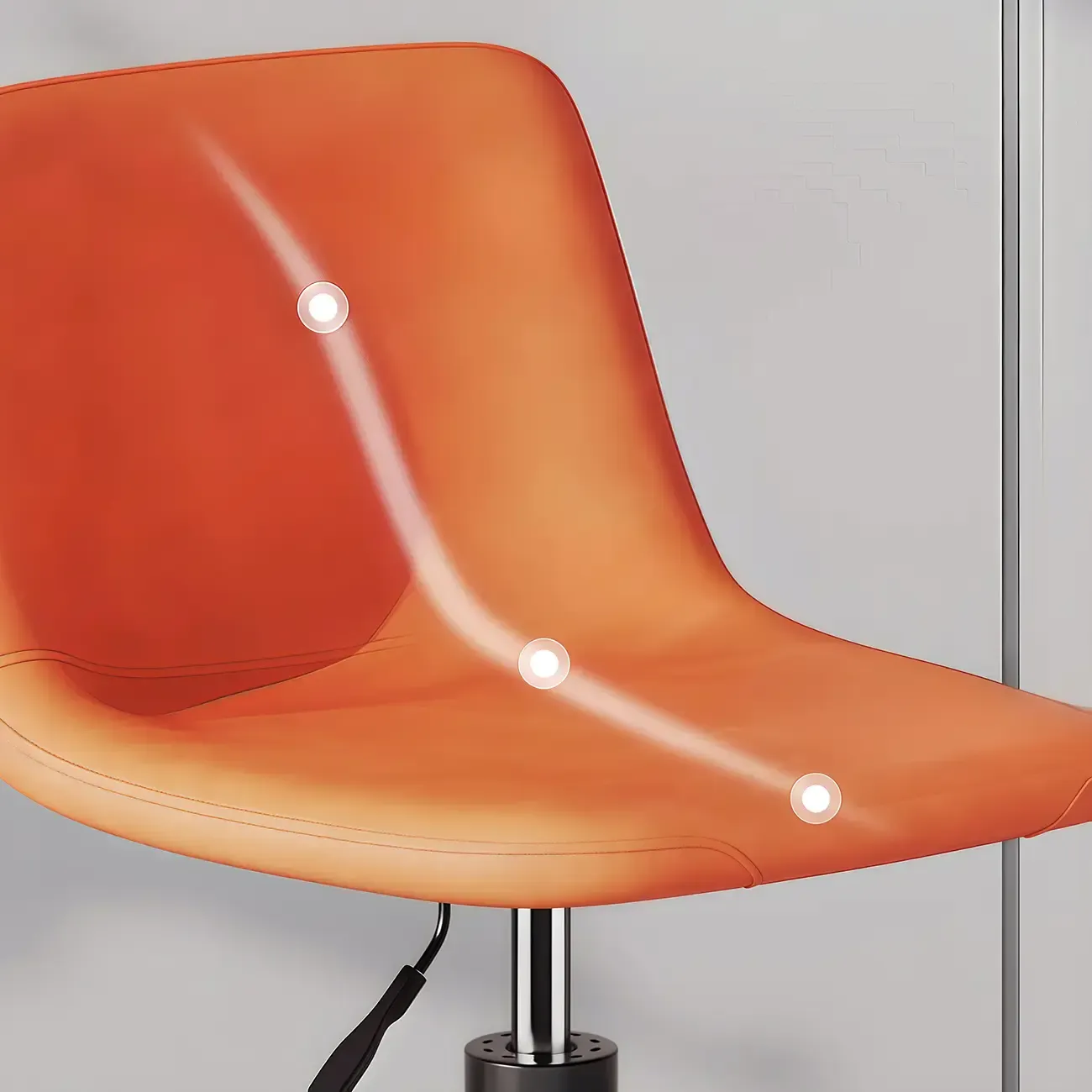 Adjustable Leather Bucket Swivel Bar Stools