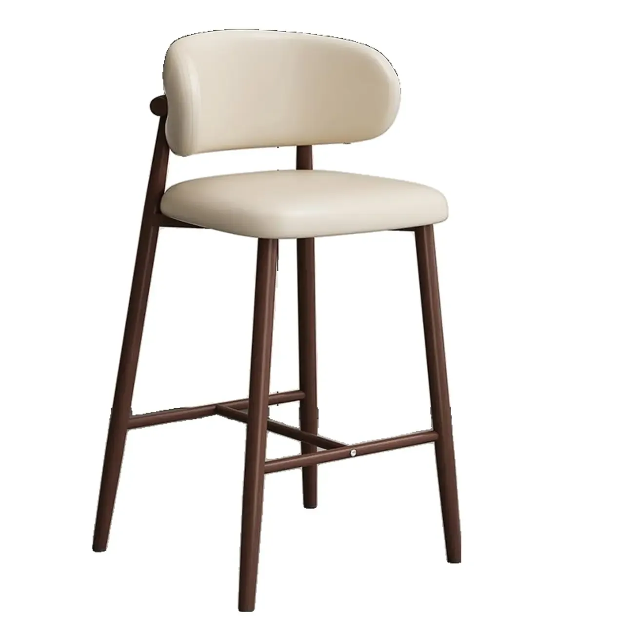 Modern Upholstered Low Back Counter Height Bar Stools