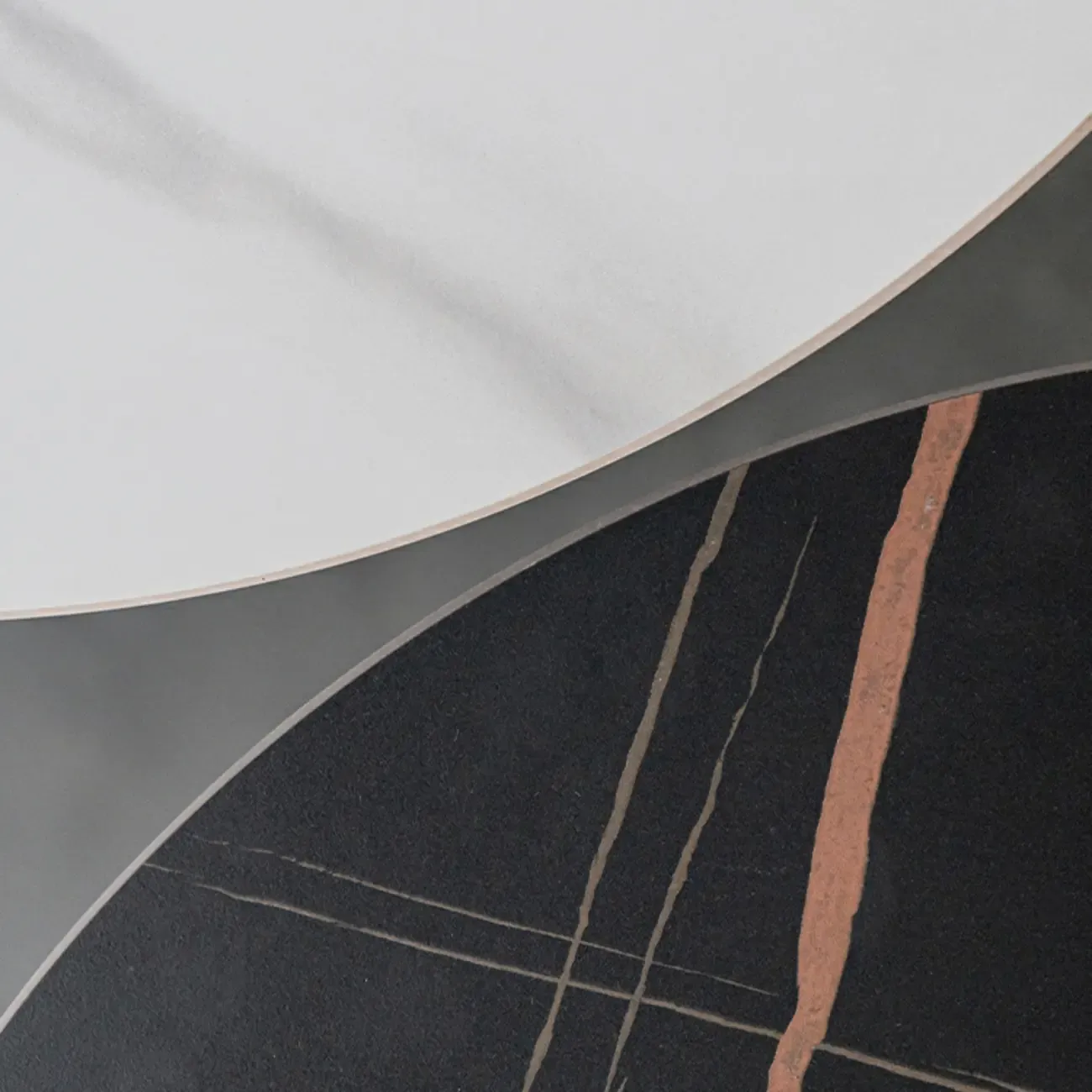 Modern White Stone Metal Pedestal Round Adjustable Bar Tables