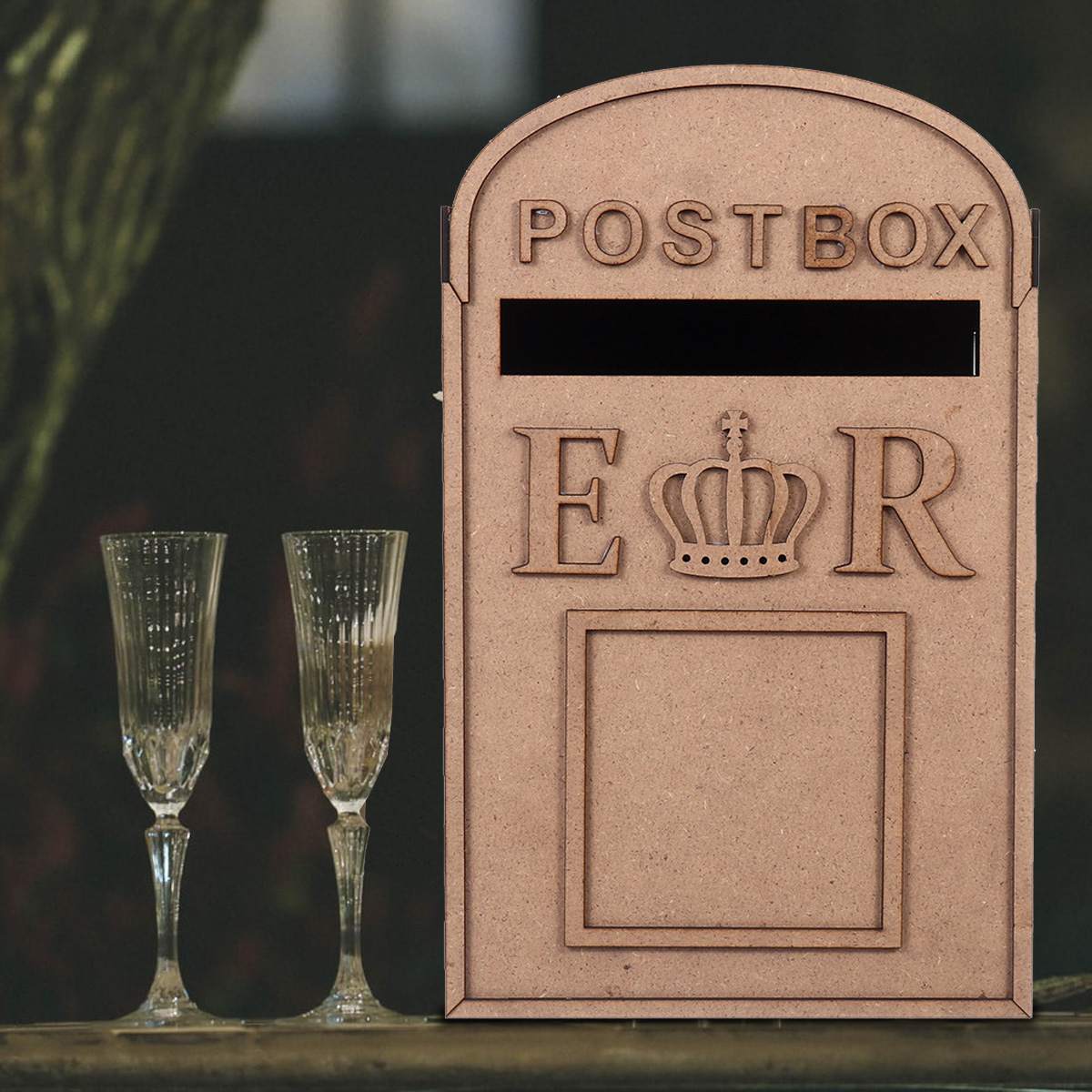 HULIANFU MDF Wedding Card Boxes for Decoration of Celebrations and Events Country Wedding Urn Treasury DIY Gift Card Box with Lock Keys - Deanwangkt