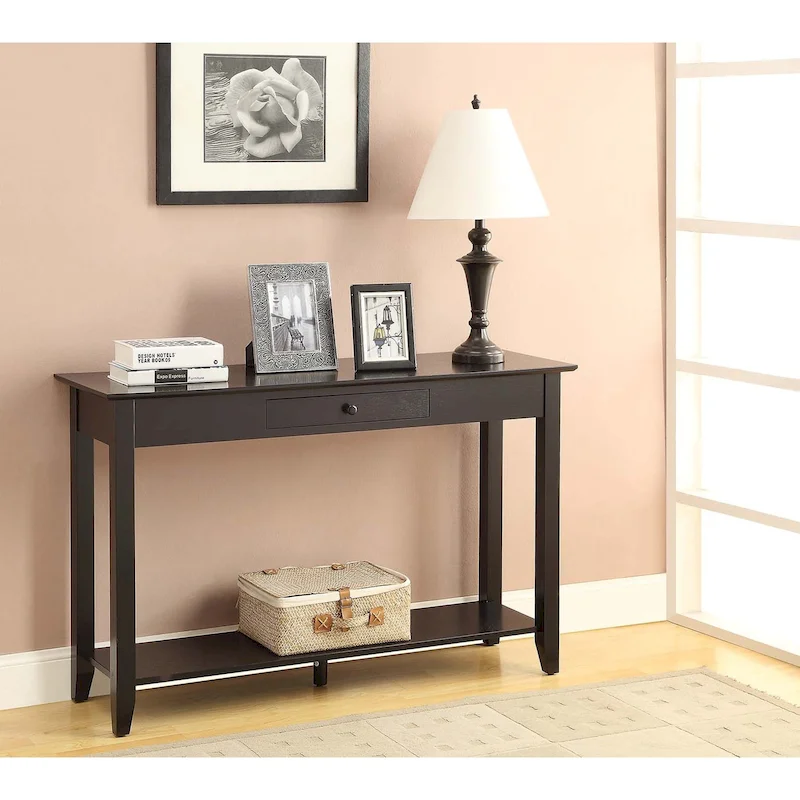 American Heritage 1 Drawer Console Table with Shelf