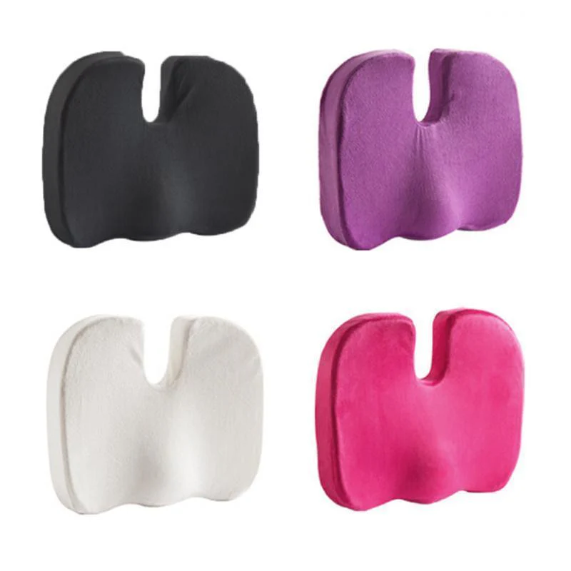 HULIANFU Travel Coccyx Seat Cushion Memory Foam U-Shaped Pillow For Chair Cushion Pad Car Office Hip Support Massage Orthopedic Pillow - Deanwangkt