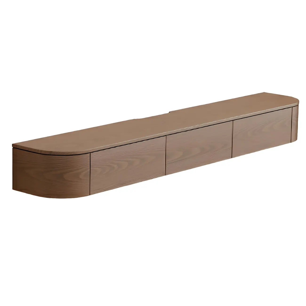 Scandinavian Wood Wall-mount TV Stand with Lift Drawers