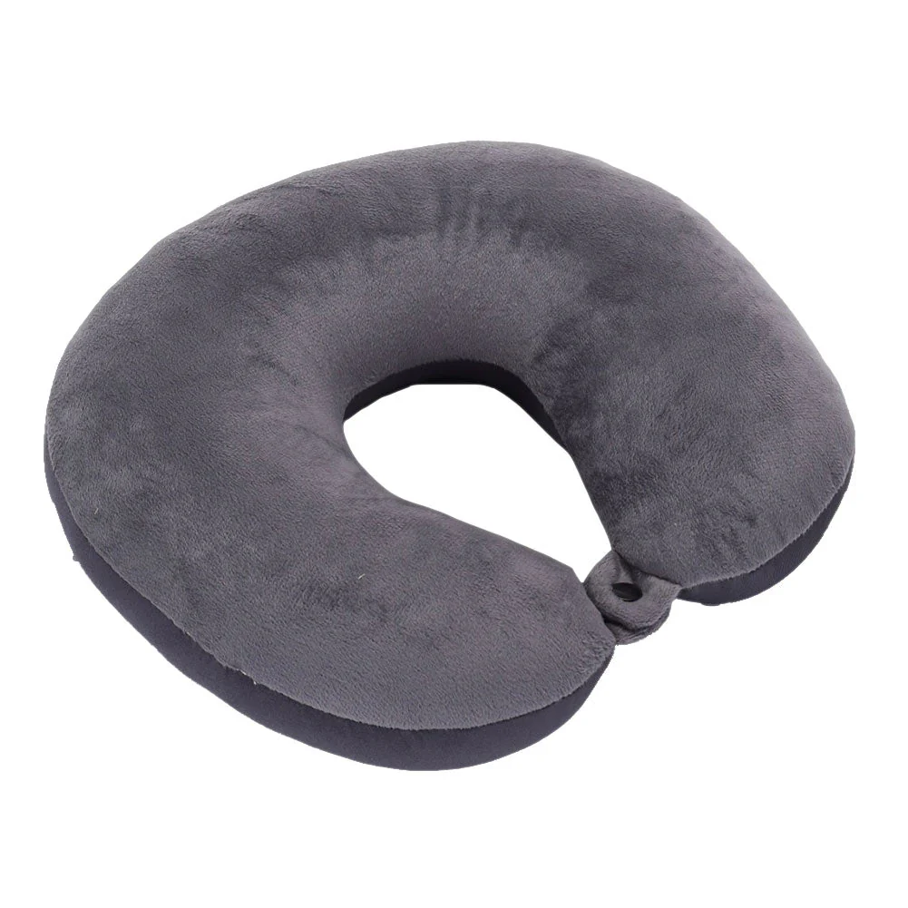 HULIANFU U-shaped Travel Pillow Plush Pillowcase for Outdoor Travel Aircraft Soft Pillow Cushion To Protect Neck and Cervical Spine - Deanwangkt
