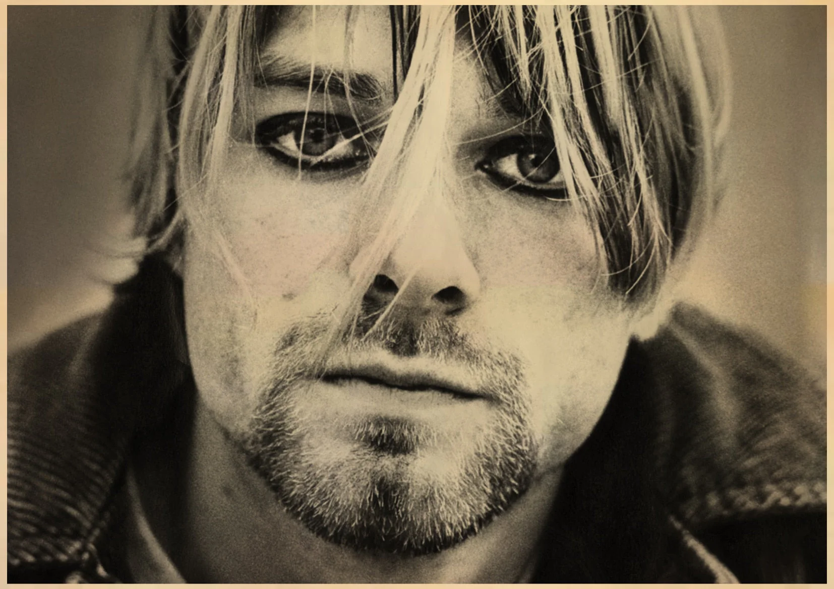 HULIANFU Singer Kurt Cobain Posters Rock and Roll Music Retro Kraft Paper Sticker DIY Vintage Room Bar Cafe Decor Gift Art Wall Paintings - Deanwangkt
