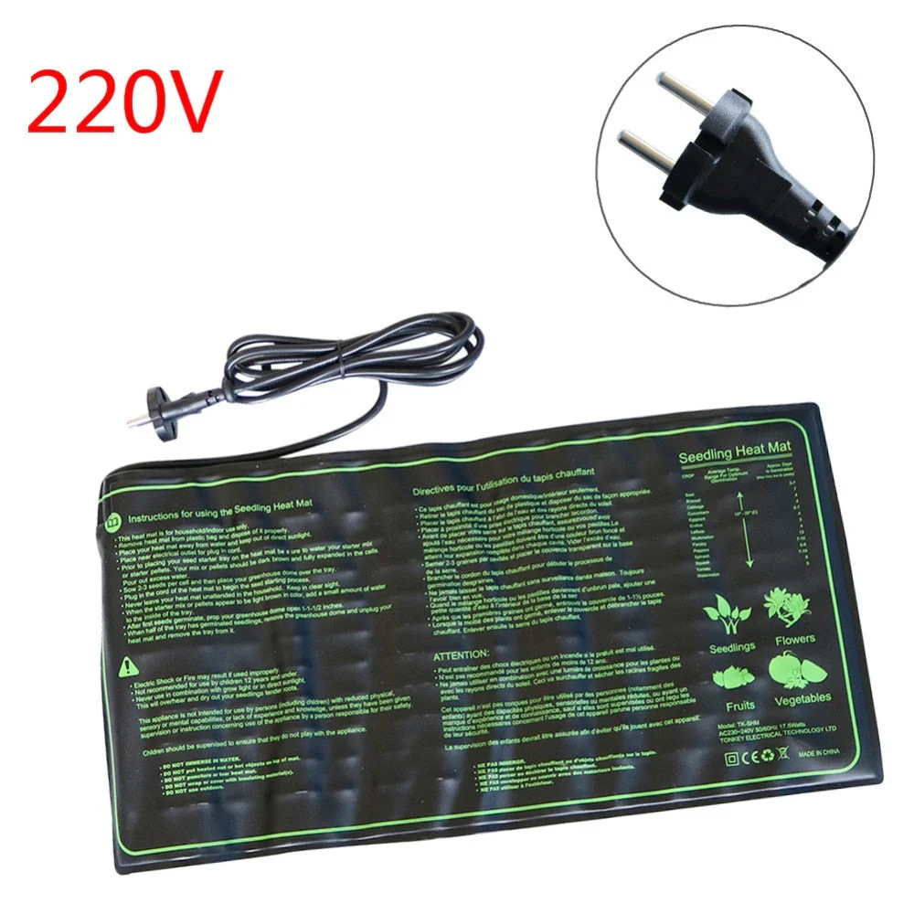 HULIANFU Seedling Heating Mat 50x25/50/120cm Waterproof Plant Seed Germination Propagation Clone Starter Pad 110V/220V Garden Supplies - Deanwangkt