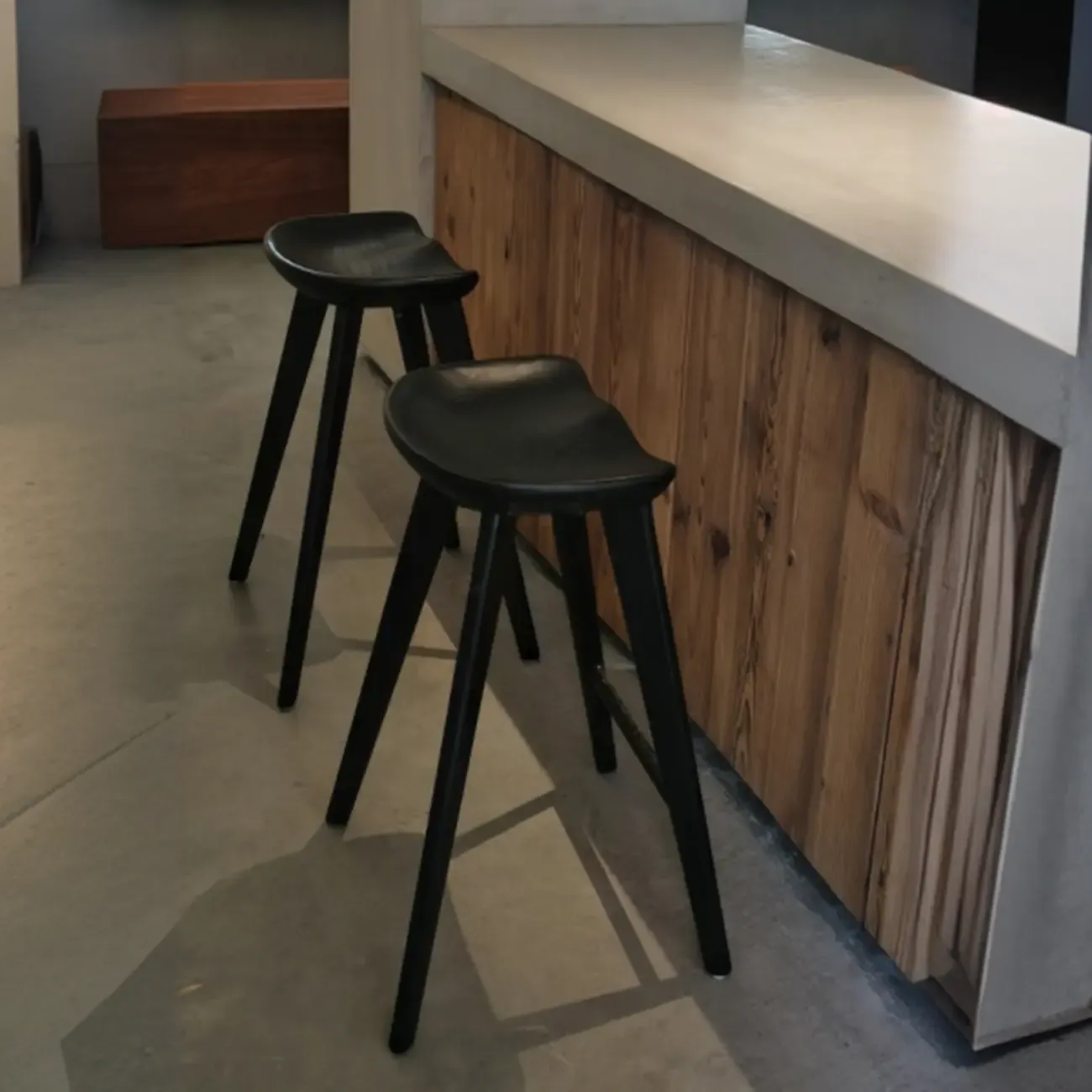 Bar Height Backless Wood Scandinavian Bar Stools