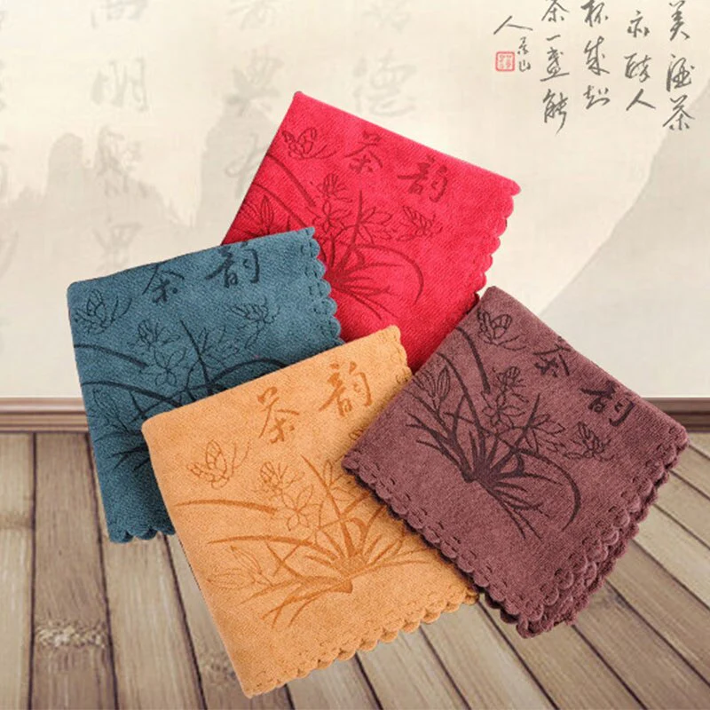 HULIANFU Superfine fiber tea towels absorbent strong kung fu tea towels high-grade tea cloth tea tools~ - Deanwangkt