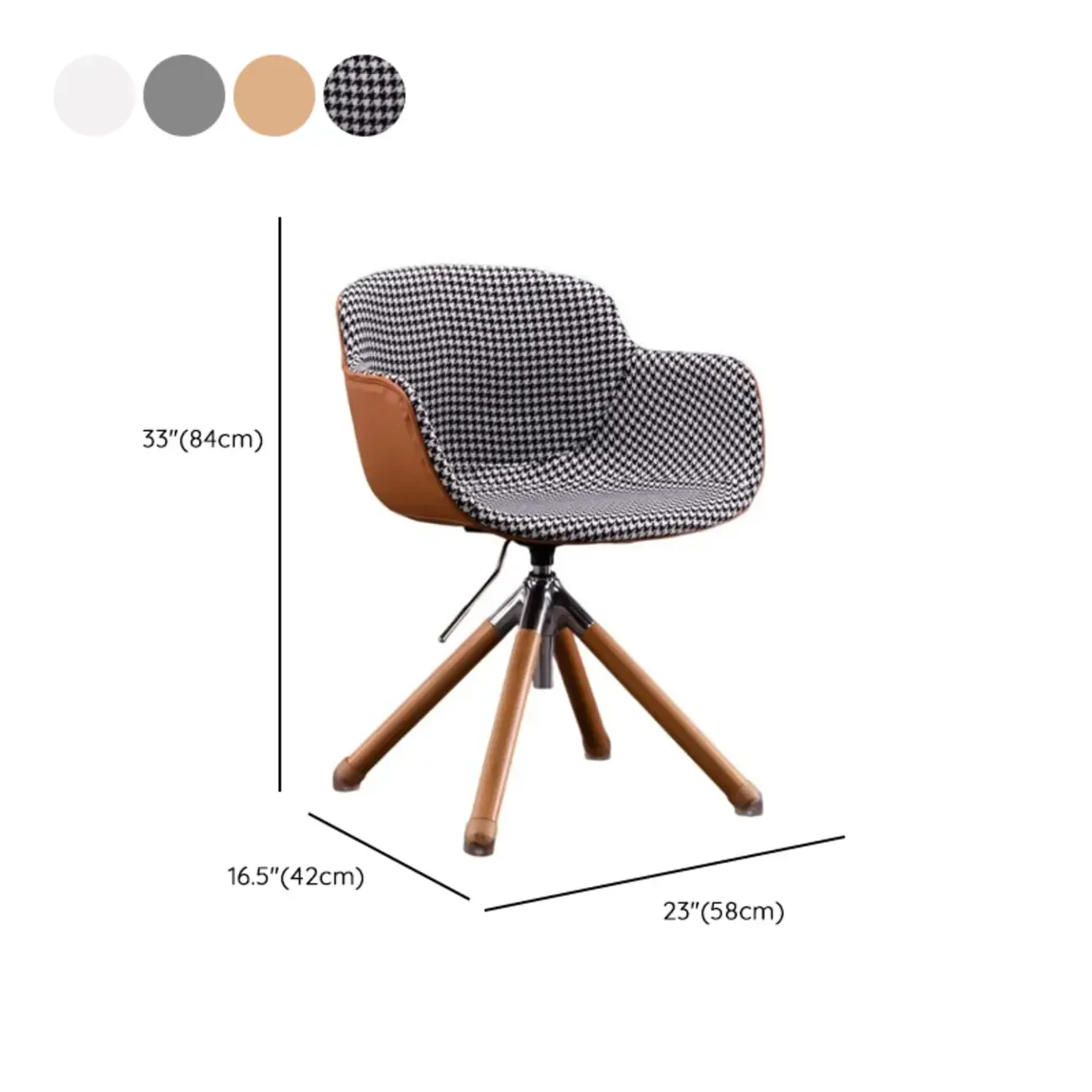 Modern Mid-Back Adjustable Swivel Armrest Office Chair