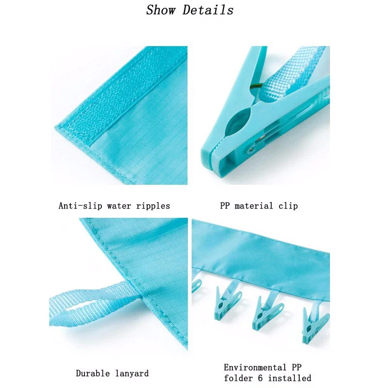 HULIANFU Multifunction Socks Drying Racks Bathroom Rack Traveling Clothespin Travel Portable Folding Cloth Hanger Clips - Deanwangkt