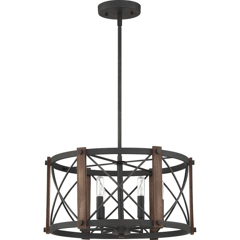Quoizel Baron Marcado Black 6-light Pendant