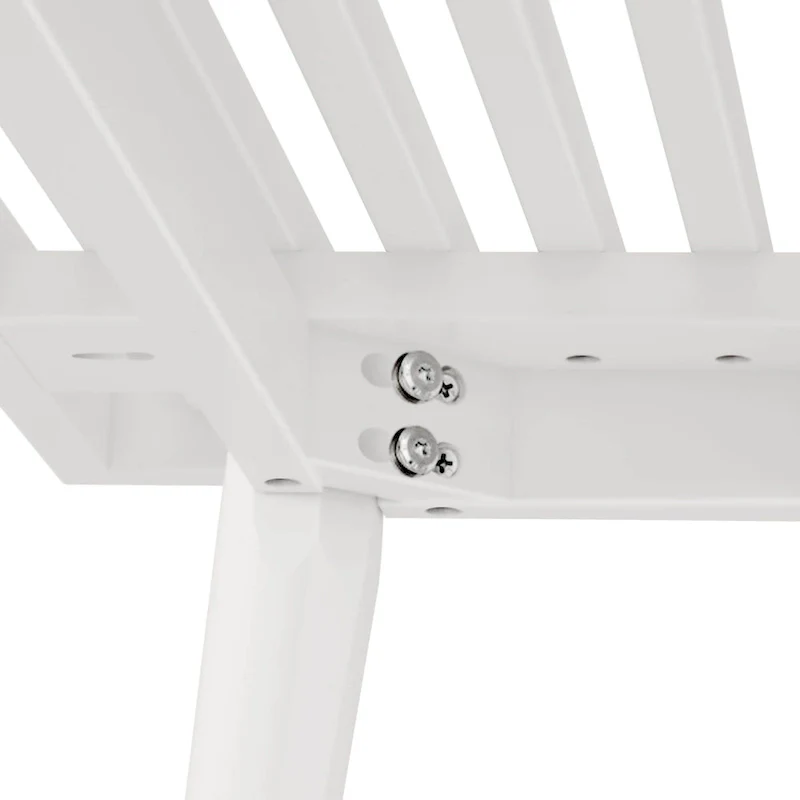 Mid Century Double Wood Entryway Bench - 56.3 L x 16.5 W x 17.5 H