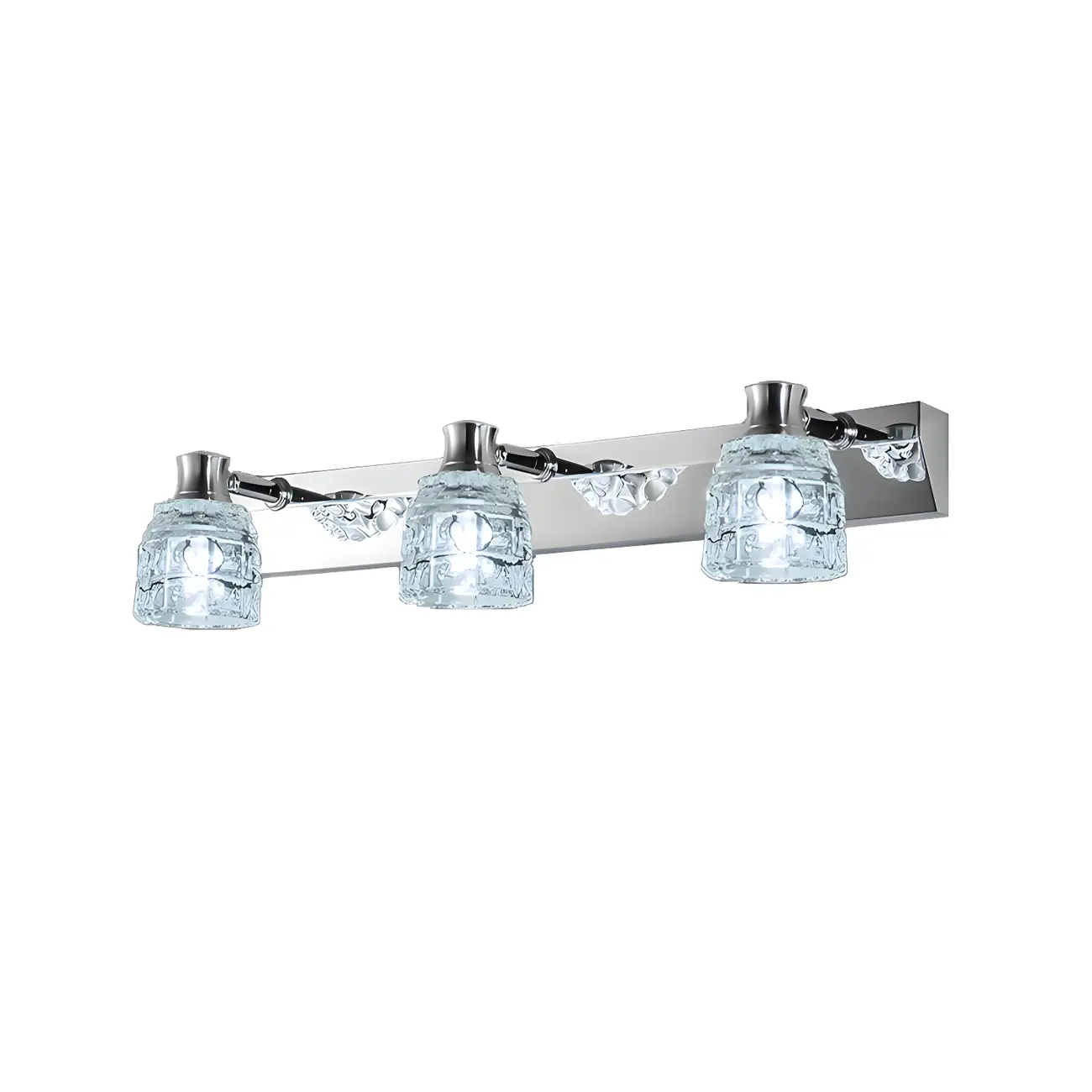 Modern Chrome Crystal Bathroom Vanity Light
