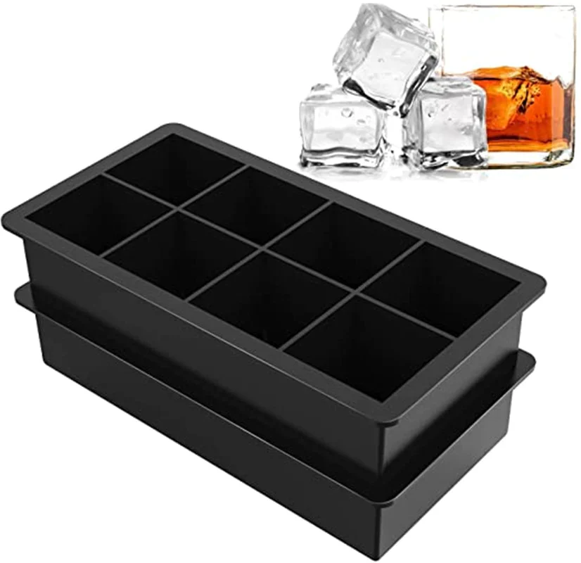 HULIANFU Perfect Ice Cube Silicone Cube Maker Form  Cake Pudding Chocolate Molds Easy to Remove Ice Trays Fade Resistant - Deanwangkt