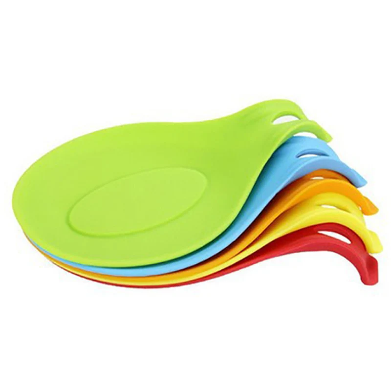 HULIANFU Kitchen Spoon Holders Fork Spatula Rack Shelf Organizer Plastic Spoon Rest Chopsticks Holder Non-slip Spoons Pad Kitchen Utensil - Deanwangkt