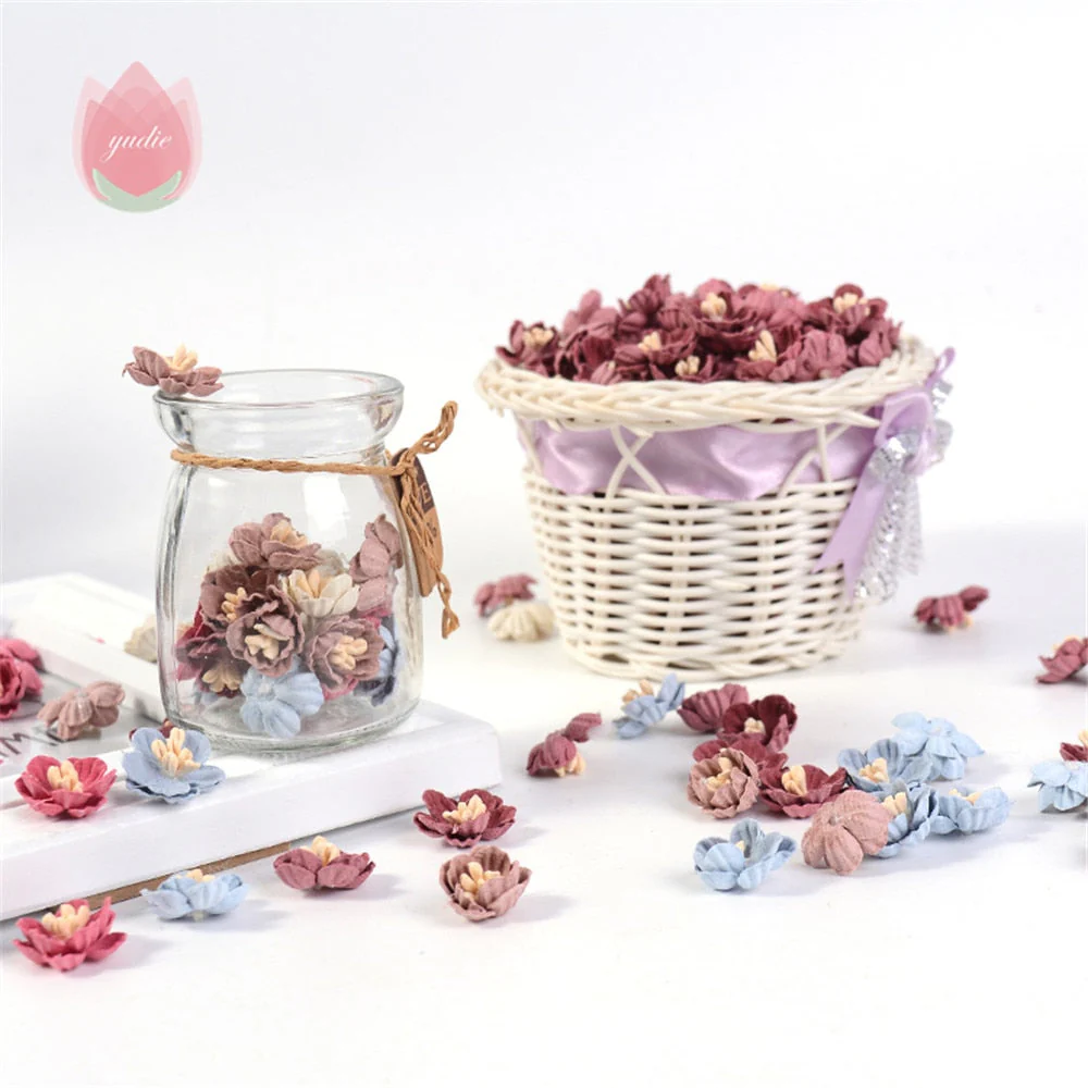 HULIANFU Silk Rose Artificial Flowers 2cm Fake Flowers for Home Decor Garden Wedding Marriage Decoration DIY Clothing Wreath Accessories - Deanwangkt