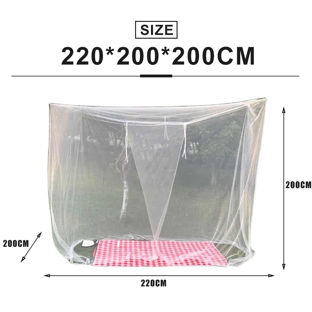 HULIANFU White Camping Mosquito Net Travel Repellent Tent Indoor Outdoor Insect Tent  4 Corner Post Canopy Hanging Bed With Storage Bag - Deanwangkt