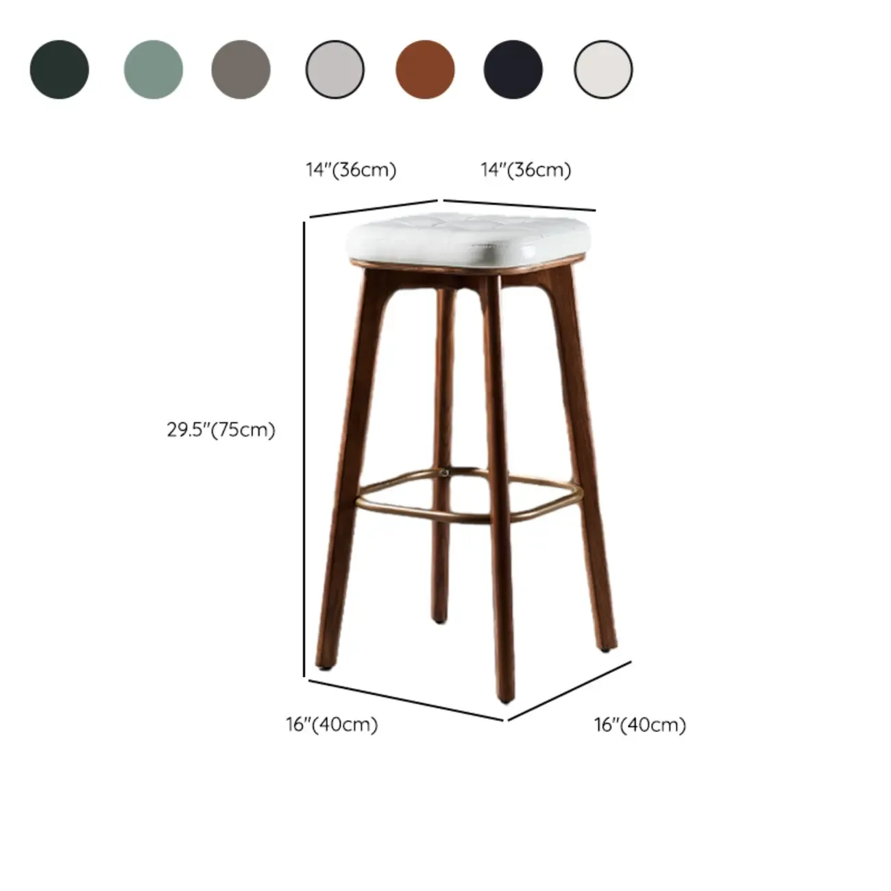 30 Inch Modern Leather Backless Bar Stools