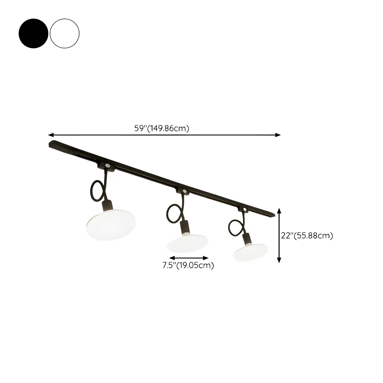 5-Light Modern LED Track Lighting with Adjustable Head