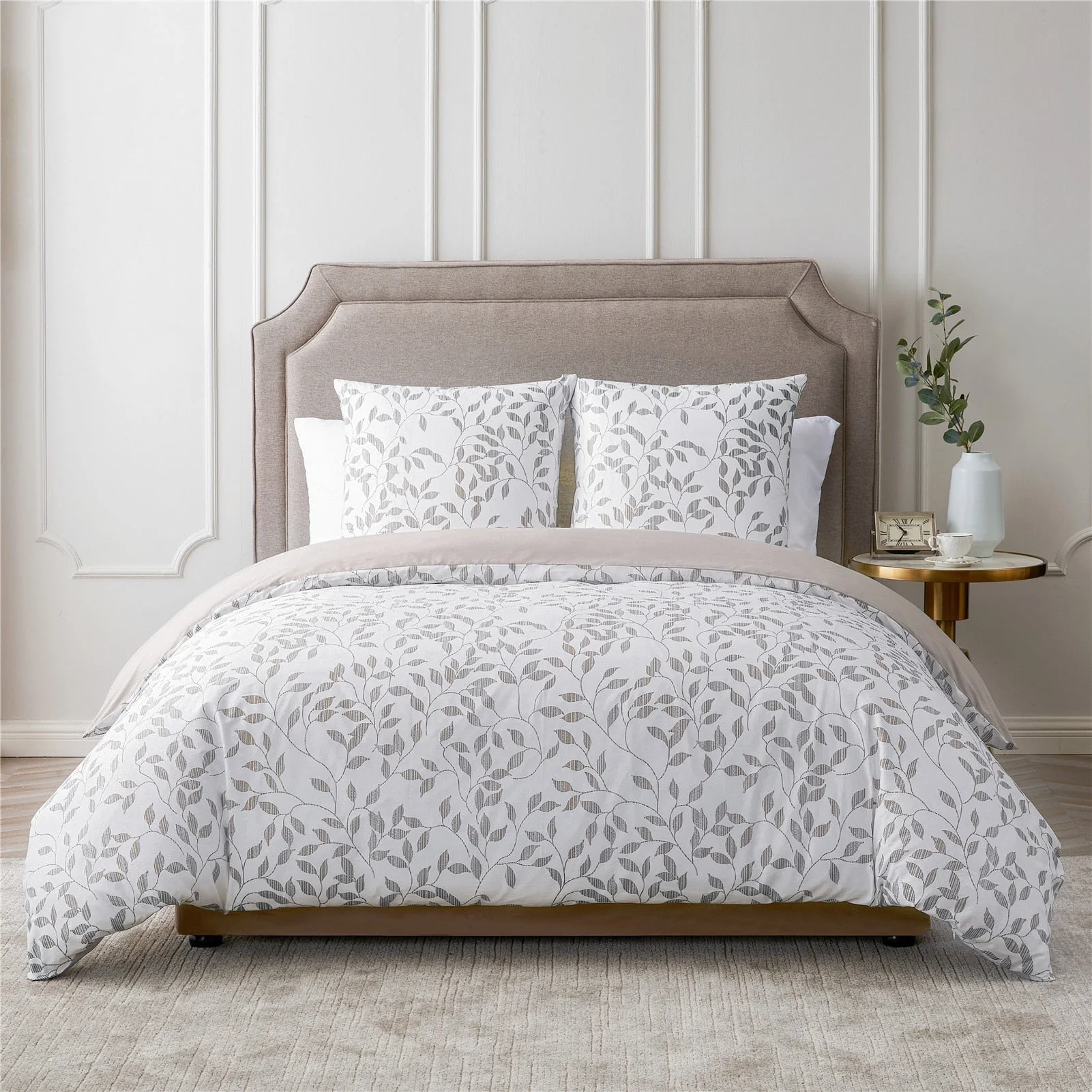 HULIANFU Topfinel Bedding Sets 100%Pure Cotton Soft Comforter Pattern Duvet Cover Pillow Shams Bedding Cover Double Single 3 PCS Bed Set - Deanwangkt