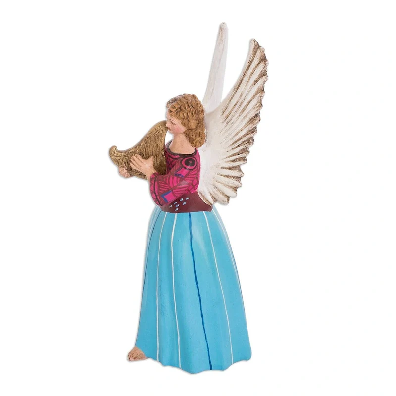Novica Handmade Petite Chichicastenango Ceramic Angel Sculpture