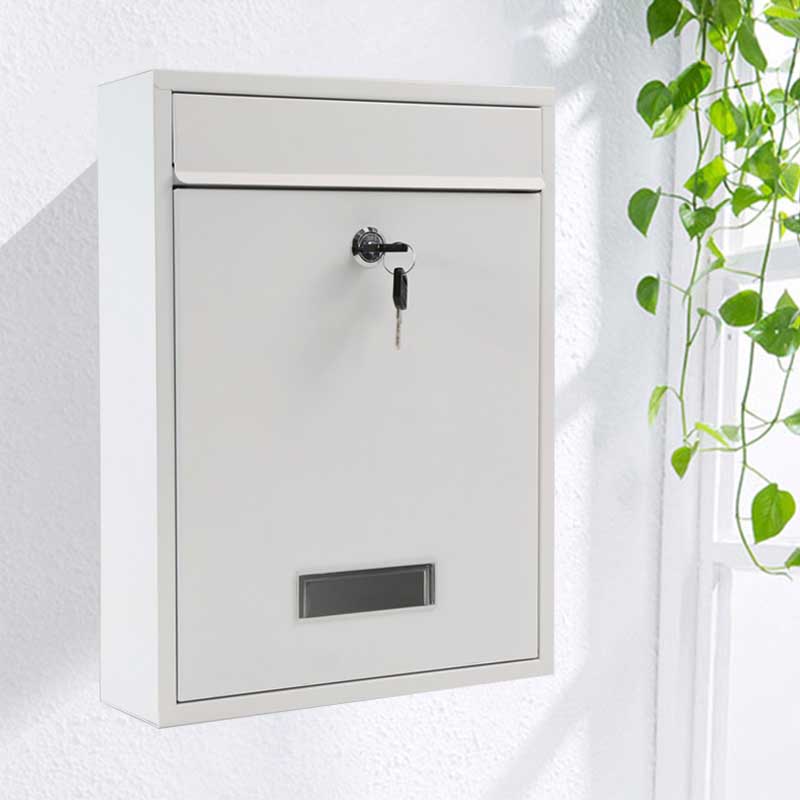 HULIANFU Mailbox Outdoor Wall Mount Security Locking Mailbox Letter Box for Home Garden Decoration Letter Newspaper Magazine Post Box - Deanwangkt