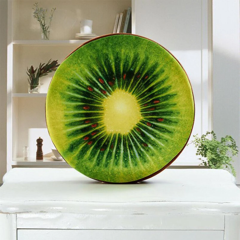 HULIANFU Thicken Fruit Design Round Soft Plush Cushion Tatami Office Chair Cushion Kindergarten Cartoon Cute Seat Pad - Deanwangkt