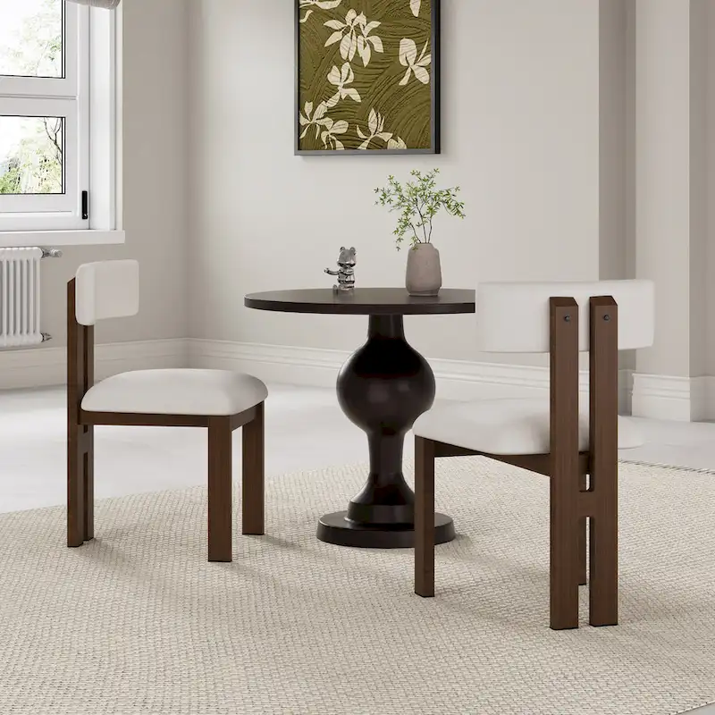 Astura Upholstered Dining Chairs, Iron Frame, Set of 2 by Christopher Knight Home